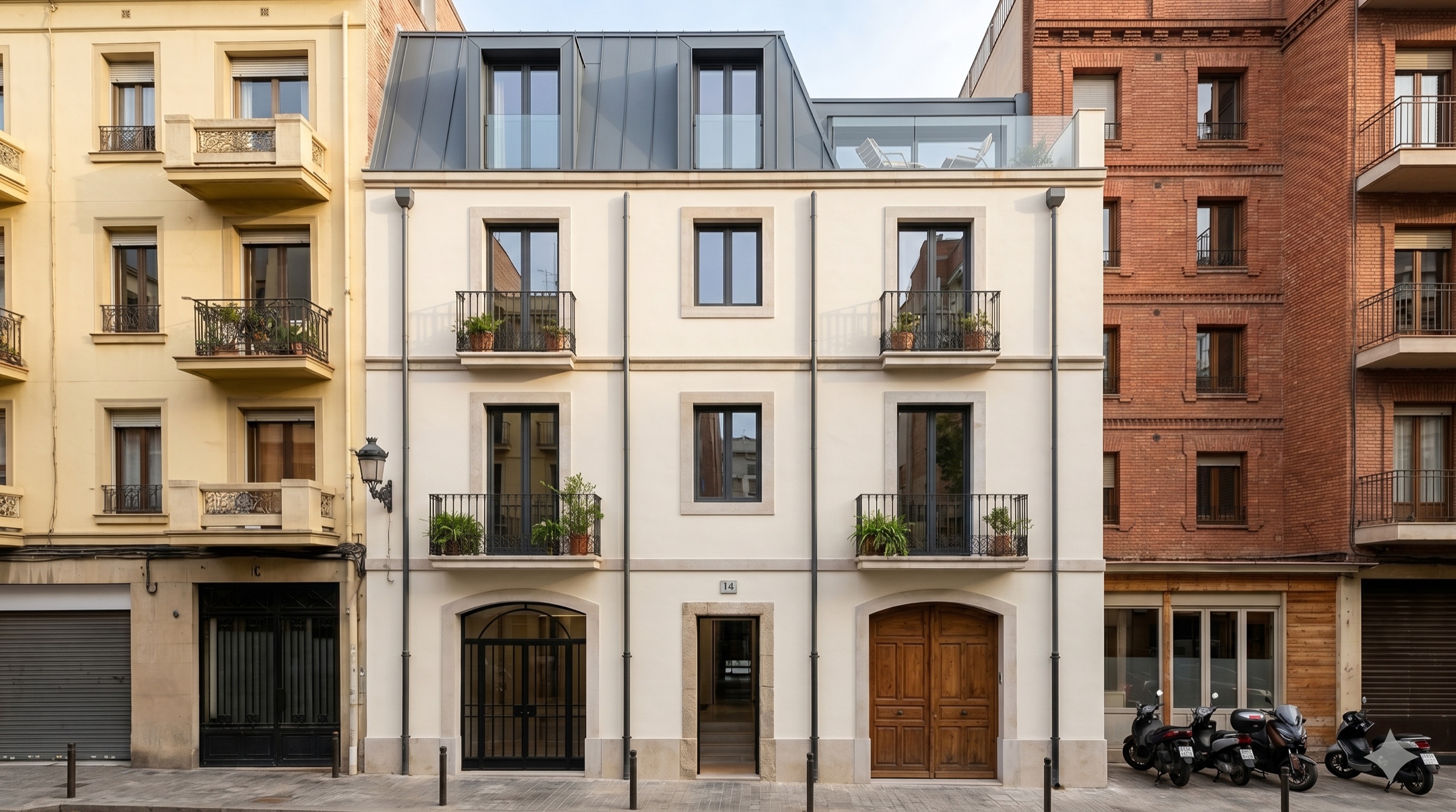 Architect's vision · Atienza Maure — GF+4 restoration reference