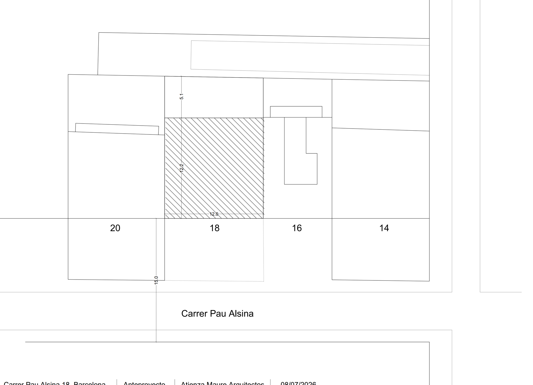 Site plan — Pau Alsina 18